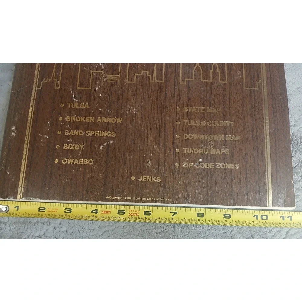 Vintage 1982 Tulsa Atlas BMA Business Maps‎ of America Oklahoma Spiral Bound